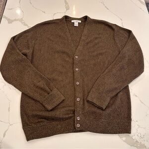 Cypress Links Vintage Brown Cardigan Sweater Men’s L Button Up Grandpa Preppy